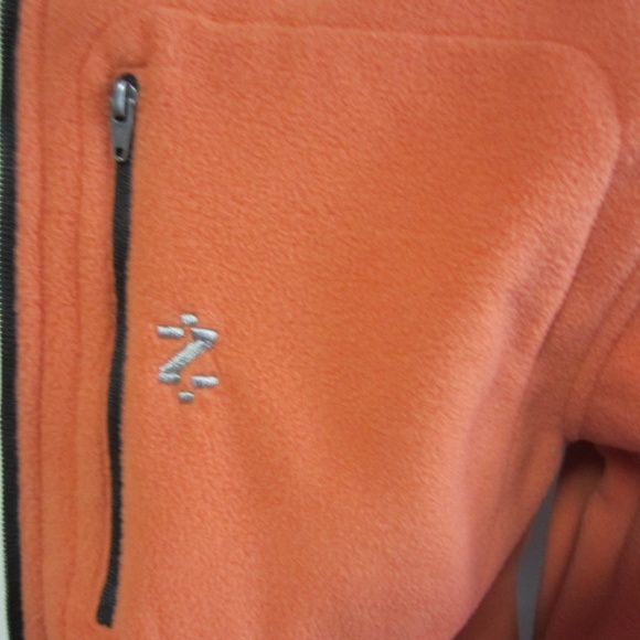 Izod orange M fleece zip front jacket - Picture 4 of 7